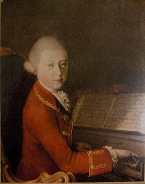 unknow artist Photograph of the portrait Wolfang Amadeus Mozart in Verona by Saverio dalla Rosa oil painting picture